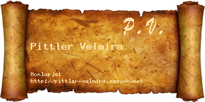 Pittler Velmira névjegykártya